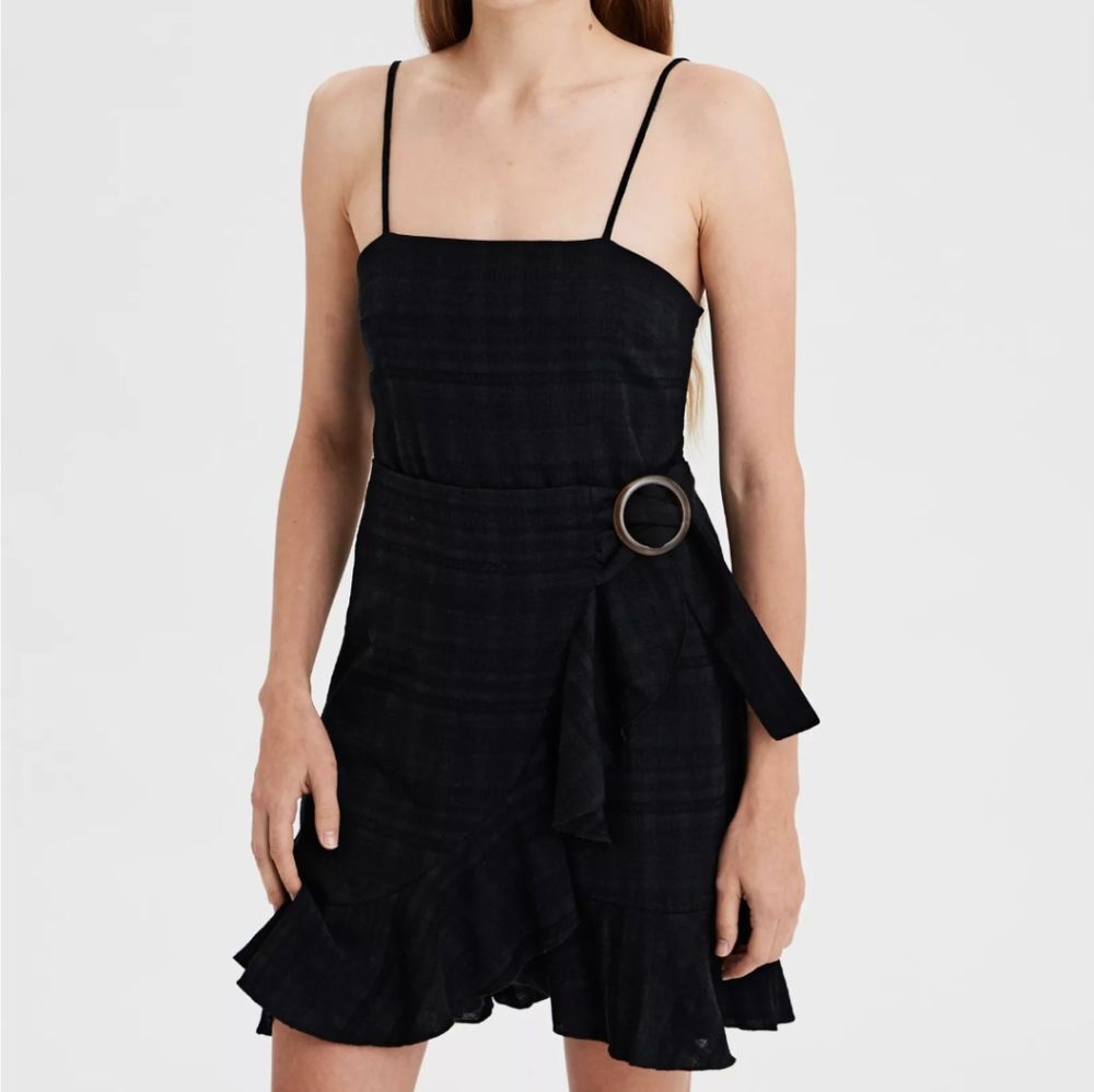 Black sash dress